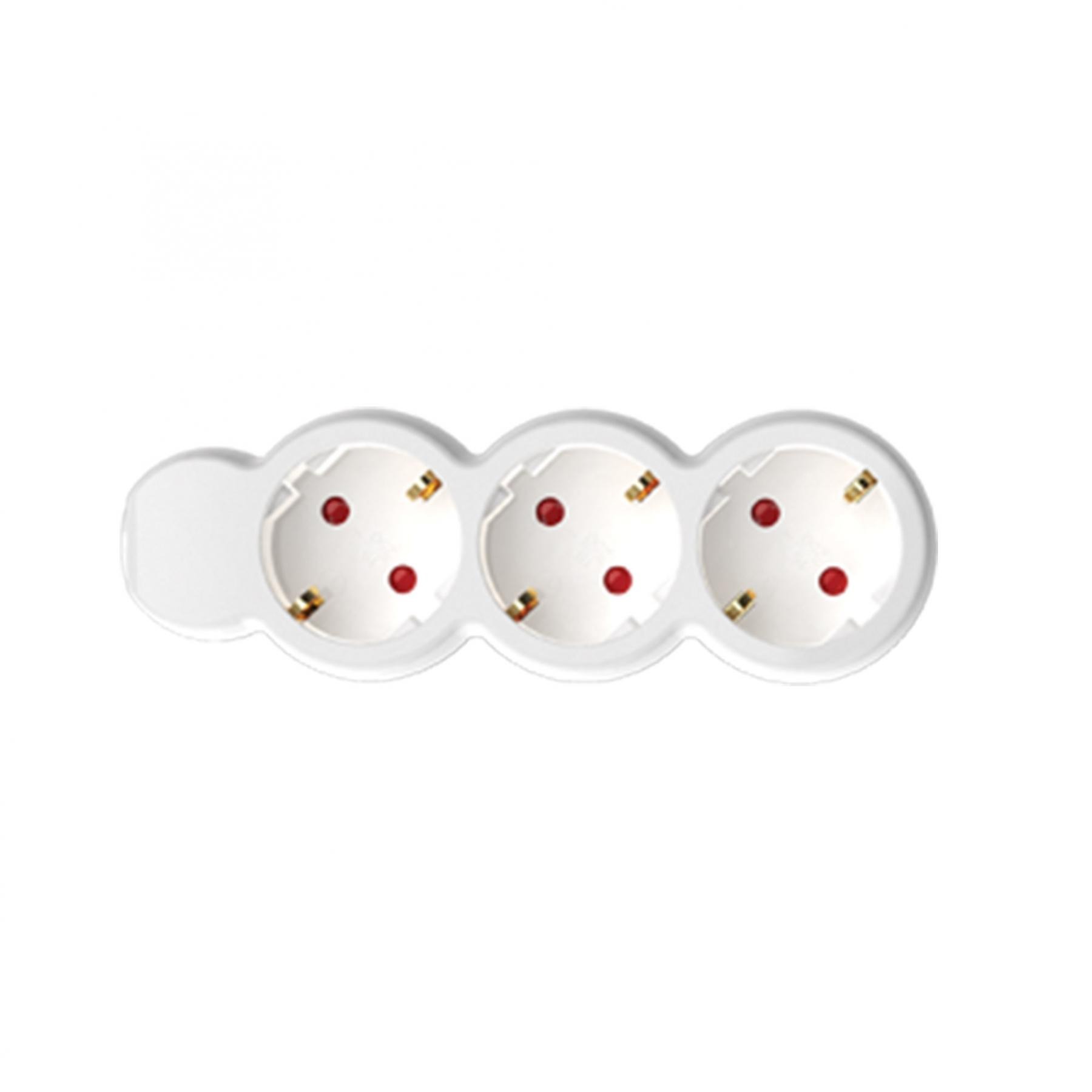 Home NV 3-3/WH/1,5 hálózati elosztó, 3 m, H05VV-F 3G1,5 mm2 kábel, IP20 kivitel, 3 védőérintkezős aljzat, max. 3500W, fehér