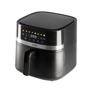 Home HGAF8 digitális air fryer, forrólevegős fritőz, 8 liter kapacitás, 2000 W, hőmérsékleti tartomány 80 – 200 °C