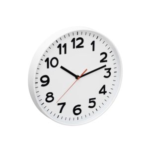 Home AWC300WH fali óra, üveg előlap, kontrasztos, jól leolvasható számlap, 1xAA elem tápellátás, átmérő 300mm