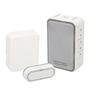 Honeywell Home DC315SCVL vezeték nélküli csengő, vezetékes - vezeték nélküli átlakítóval, 150m hatótáv, 6 dallam, időzíthető némítás, LED jelzőfény, állítható hangerő, elemes tápellátás