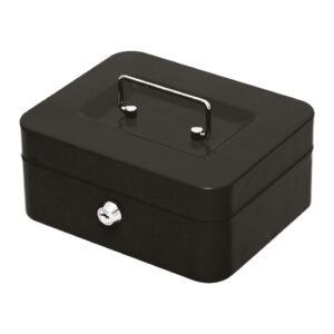 HOME SAFEMONEY pénzkazetta, acél, kivehető aprópénz tároló rekesz, 2 kulccsal, hordozható, 200x90x160mm