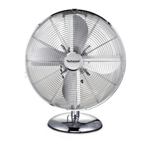 Techwood TVI-335 fém asztali ventilátor, 30 cm-es lapátátmérő, 45 W, 3 sebesség, oszcillálás, hálózati tápellátás