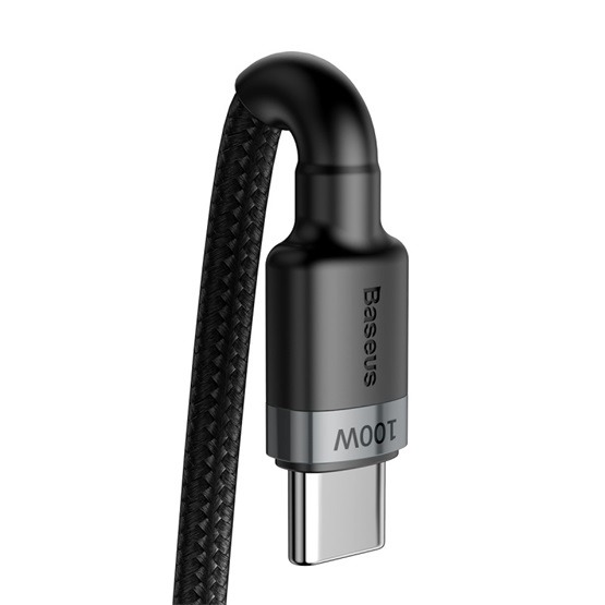 Baseus Cafule USB Type-C, 100W gyorstöltő adatkábel, 2m, fekete/szürke - Image 3