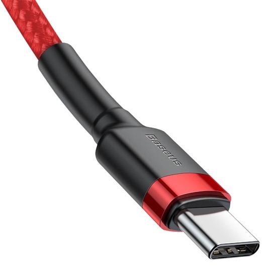 Baseus Cafule USB Type-C, 60W gyorstöltő adatkábel, 2m, piros - Image 2