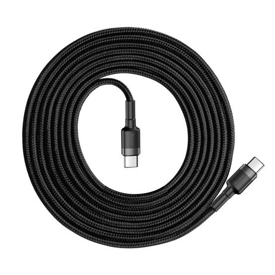 Baseus Cafule USB Type-C, 60W gyorstöltő adatkábel, 2m, fekete/szürke - Image 3
