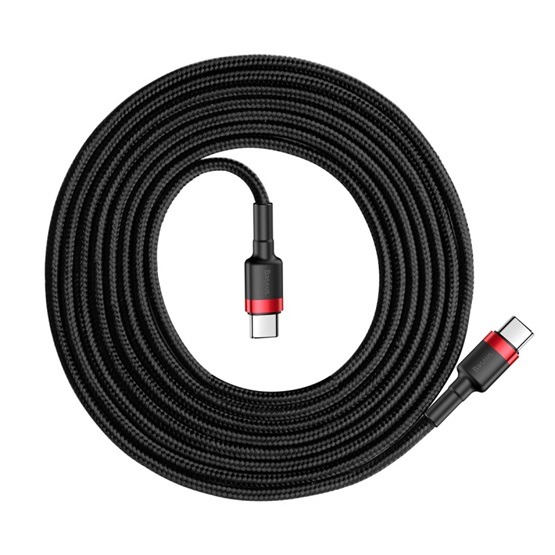 Baseus Cafule USB Type-C, 60W gyorstöltő adatkábel, 2m, fekete/piros - Image 3