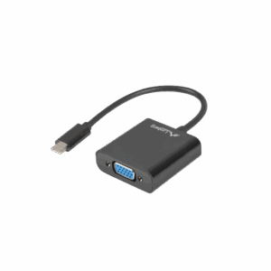 Lanberg USB-C(M) 3.1->VGA(F) adapter kábel 15cm fekete