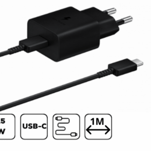Samsung hálózati adapter kábellel,15W Fekete