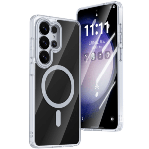 S26 Ultra lézernyomott mágneses tok, Fekete