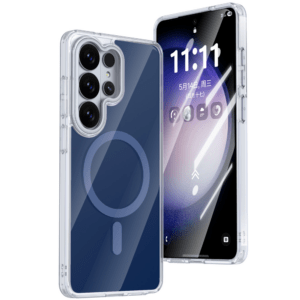 S26 Ultra lézernyomott mágneses tok, Sötétkék