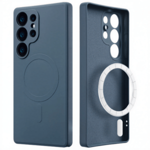 Samsung S26 Ultra TPU+PC mágneses szil tok, Sötétkék