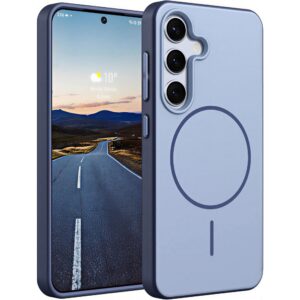 S26 Plus slim ütésálló mágneses tok, Sötétkék