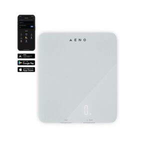 AENO AKS0001S KS1S intelligens konyhai mérleg, max. 8 kg kapacitás, LED kijelző, Bluetooth csatlakozás, edzett üvegfelület