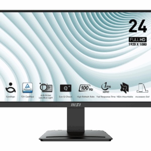 MSI PRO MP2412 23.8" VA FHD 100Hz monitor, fekete
