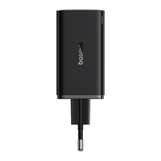 Baseus GaN6 Pro hálózati gyorstöltő 65W, 2×USB Type-C + 2×USB Type-A, fekete + 100W USB Type-C, 1m kábel