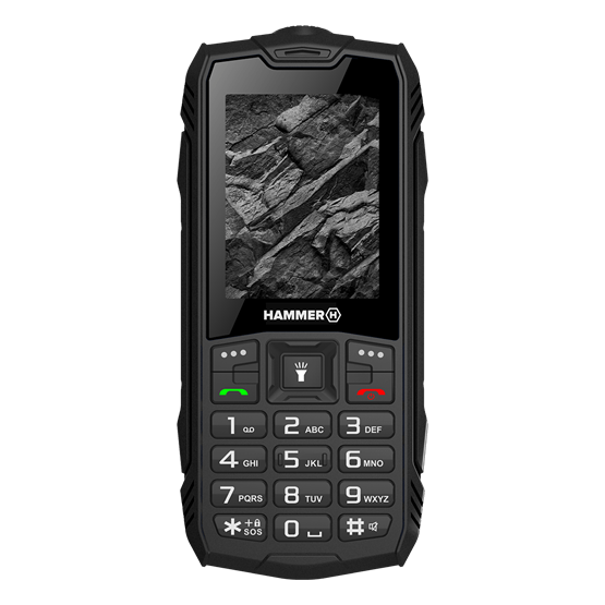 HAMMER Rock 2,4" Dual SIM csepp-, por- és ütésálló mobiltelefon - fekete - Bontott, kipróbált termék - Image 2