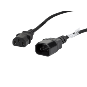 Lanberg IEC 320 C13->C14 kábel, 1,8 m, VDE, fekete