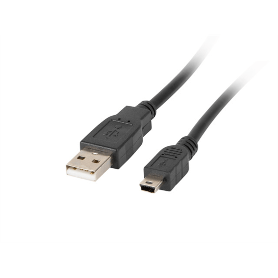 Lanberg USB mini (M)->USB-A (M) 2.0 kábel, 1,8 m, ferrit, fekete (Canon)