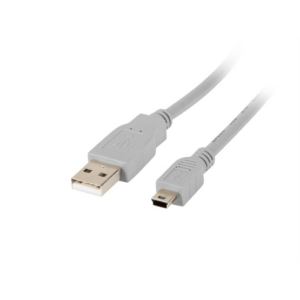 Lanberg USB mini (M)->USB-A (M) 2.0 kábel, 1,8 m, szürke (Canon)