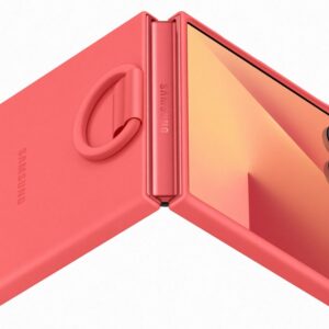 Samsung Flip 7 Szilikon tok gyűrűvel, koral