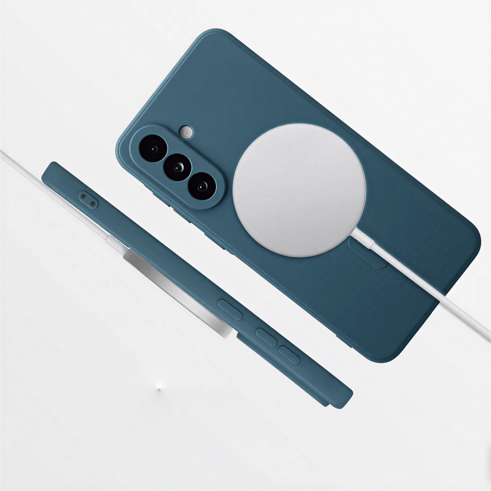 Samsung A37 mágneses szilikon tok, Kék - Image 2