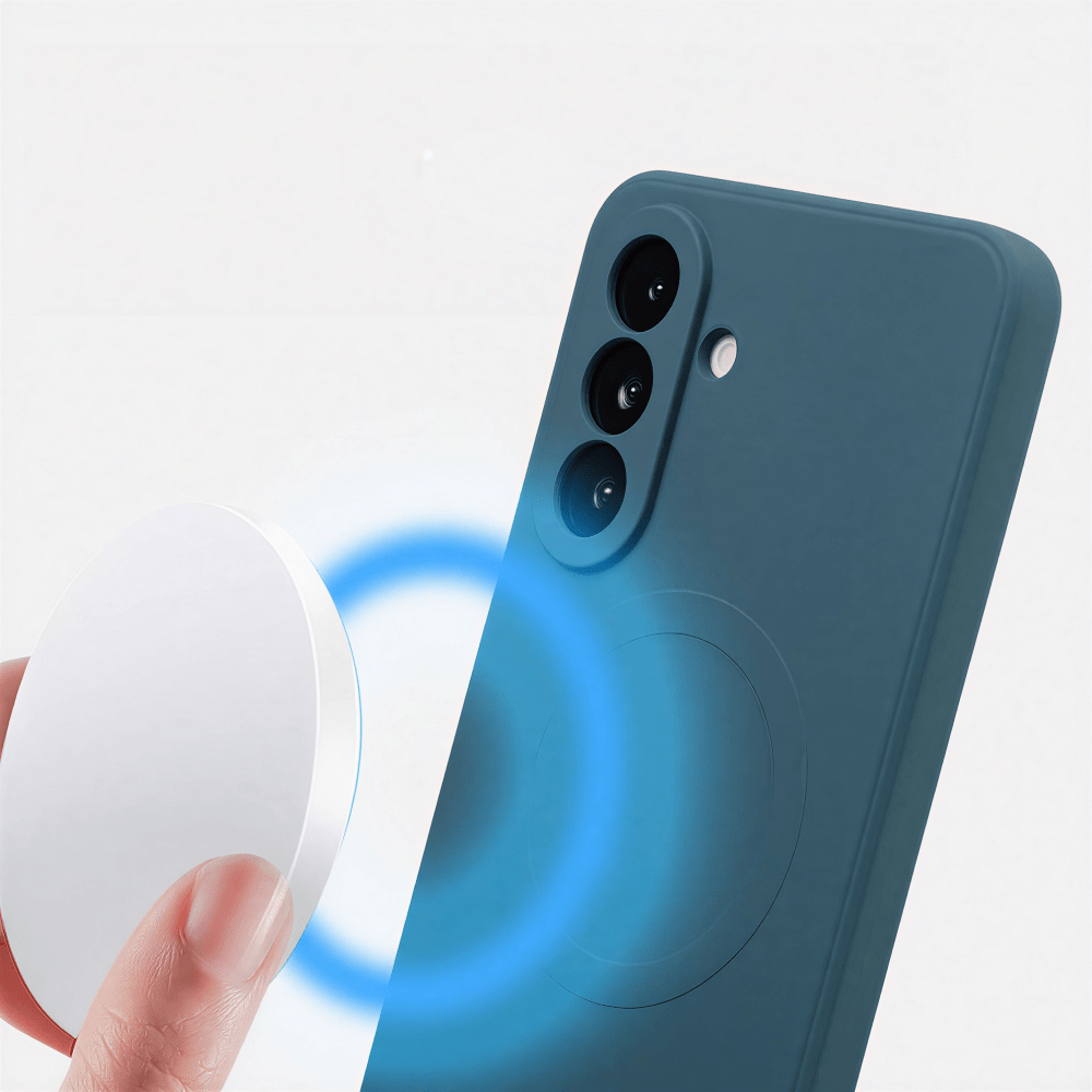 Samsung A37 mágneses szilikon tok, Kék - Image 3