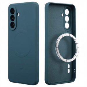 Samsung A57 mágneses szilikon tok, Kék