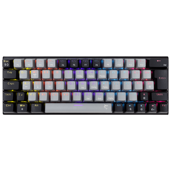 White Shark GK-002713V2-G-B/R-HU WAKIZASHI-2 vezetékes mechanikus gamer billentyűzet - fekete - HU