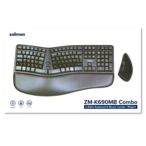 Zalman ZM-K690M Magyar Ergonomikus Billentyűzet + egér Kombó (B-típusú egérrel)