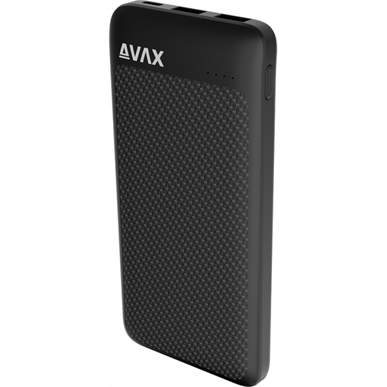 AVAX PB120 LIGHTY+ 20W 10.000mAh powerbank USB-C (PD 3.0) + 2×USB-A, fekete