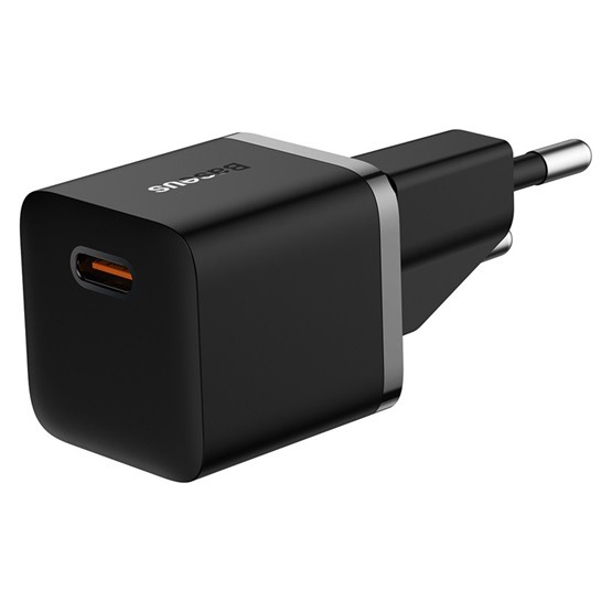 Baseus GaN5 Mini hálózati gyorstöltő 20W, USB Type-C, fekete - Image 3