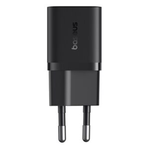 Baseus GaN5 Mini hálózati gyorstöltő 25W, USB Type-C, fekete