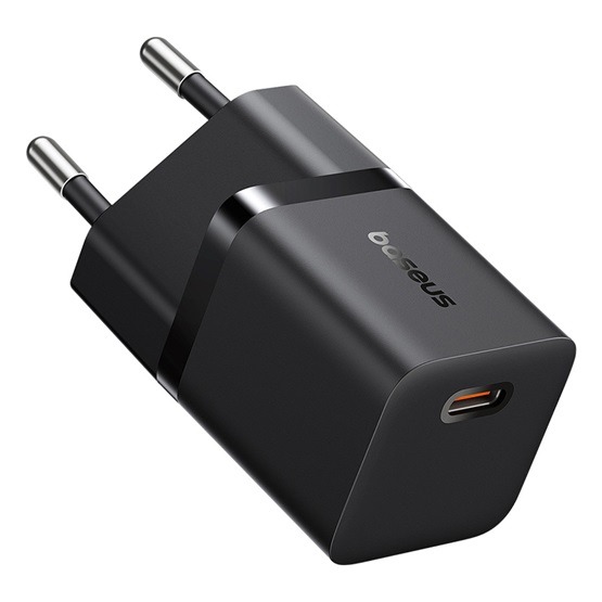 Baseus GaN5 Mini hálózati gyorstöltő 25W, USB Type-C, fekete - Image 3