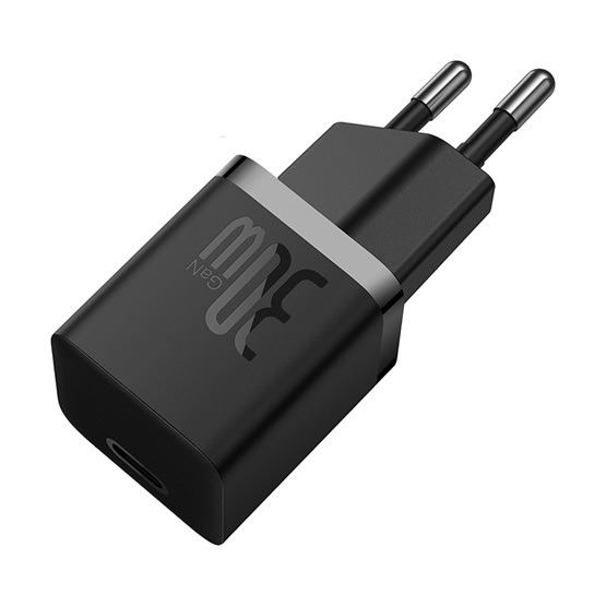 Baseus GaN5 Mini hálózati gyorstöltő 30W, USB Type-C, fekete - Image 3