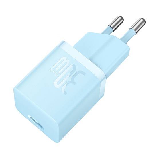 Baseus GaN5 Mini hálózati gyorstöltő 30W, USB Type-C, kék - Image 3