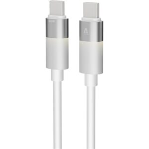 AVAX CB317 GLOWY 60W USB-C gyorstöltő kábel, fehér - 2m