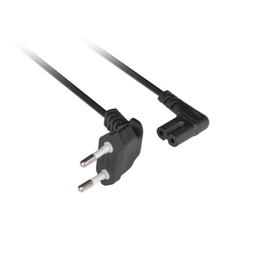 Lanberg CEE 7/16 -> IEC 320 C7 tápkábel, 3 m, könyök (derékszögű), VDE, fekete - Image 3
