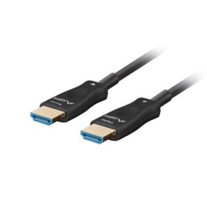 Lanberg HDMI (M/M) v2.1 kábel 100 m, optikai, fekete, AOC