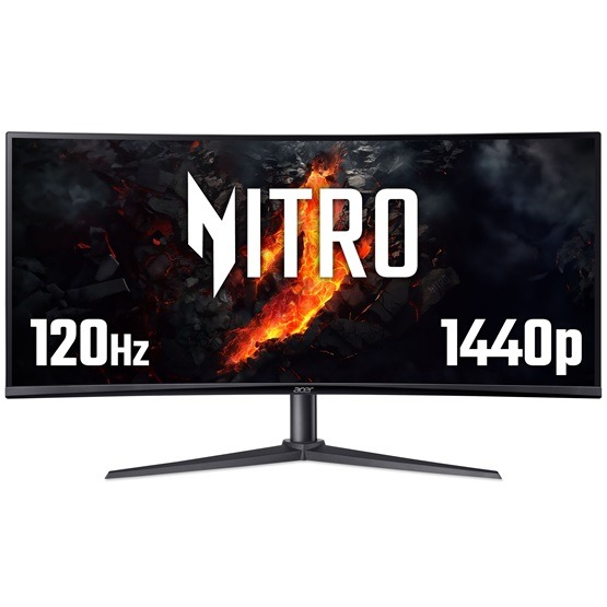 Acer 34" Nitro XZ340CUJ0BMIIPHX ZeroFrame Adaptive-Sync - VA - 120Hz - Fekete - Image 2