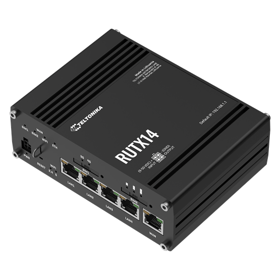 Teltonika LTE Cat12 router, 5xRJ45, Wi-Fi, GNSS, Bluetooth, ipari