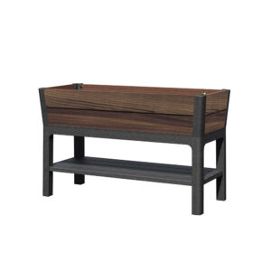 Deco elevated műanyag kerti virágláda alsó polccal 110l