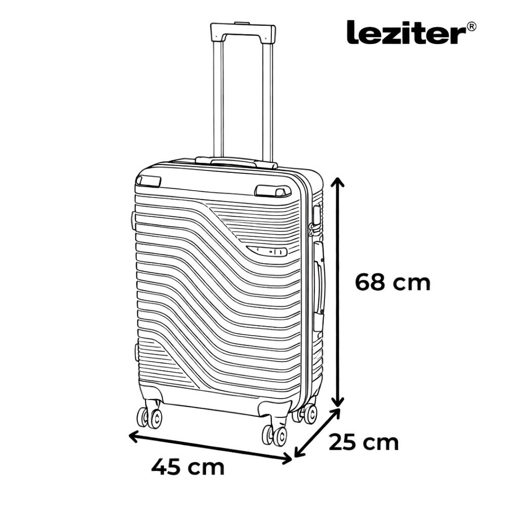 TraveLux Urban közepes bőrönd keményfedeles 68x45x25 cm - Image 3