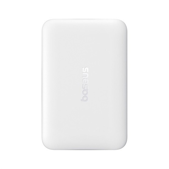 Baseus EnerFill FM11 Magnetic vezeték nélküli gyorstöltő powerbank 10000 mAh, 22.5W, fehér + 60W USB Type-C, 30cm kábel