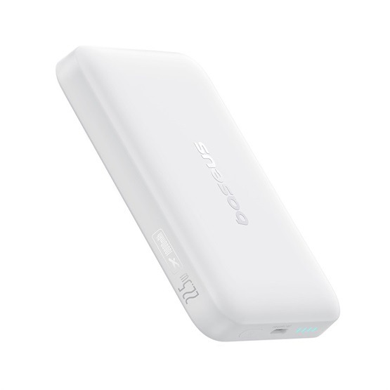 Baseus EnerFill FM11 Magnetic vezeték nélküli gyorstöltő powerbank 10000 mAh, 22.5W, fehér + 60W USB Type-C, 30cm kábel - Image 3