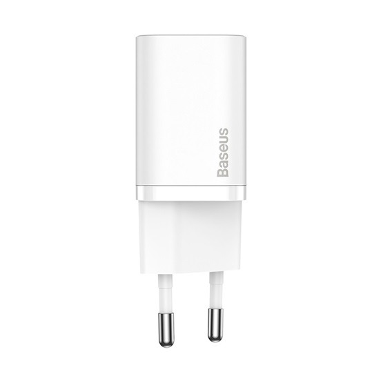Baseus Super Si hálózati gyorstöltő 25W, USB Type-C, fehér + 3A USB Type-C, 1m kábel - Image 2