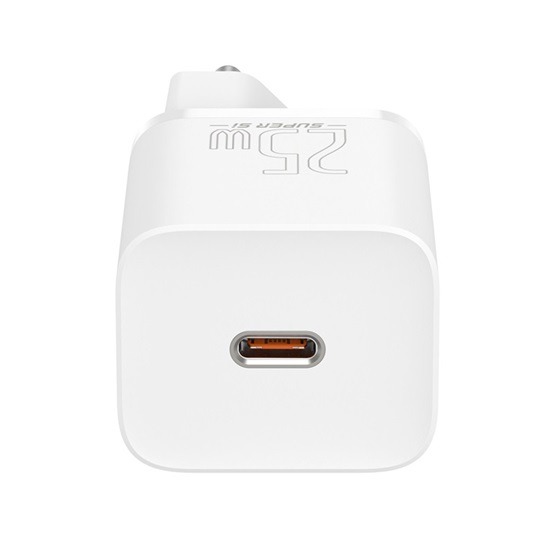 Baseus Super Si hálózati gyorstöltő 25W, USB Type-C, fehér + 3A USB Type-C, 1m kábel - Image 3