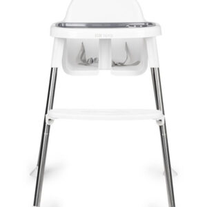 Etetőszék 2 az 1-ben tálcával övekkel fehér