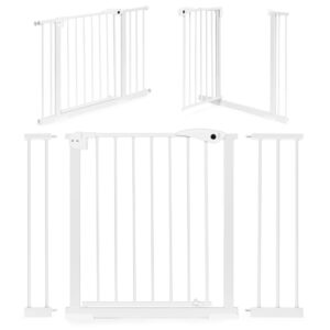 Biztonsági korlát 74-105 cm lépcsőkhöz és ajtókhoz acél fehér