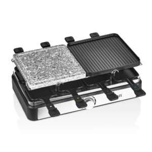 Zilan ZLN8863 raclette grill, 1500 W, 2 az 1-ben, alumínium sütőlap, tapadásmentes bevonat, hőfokszabályozó, kiegészítők