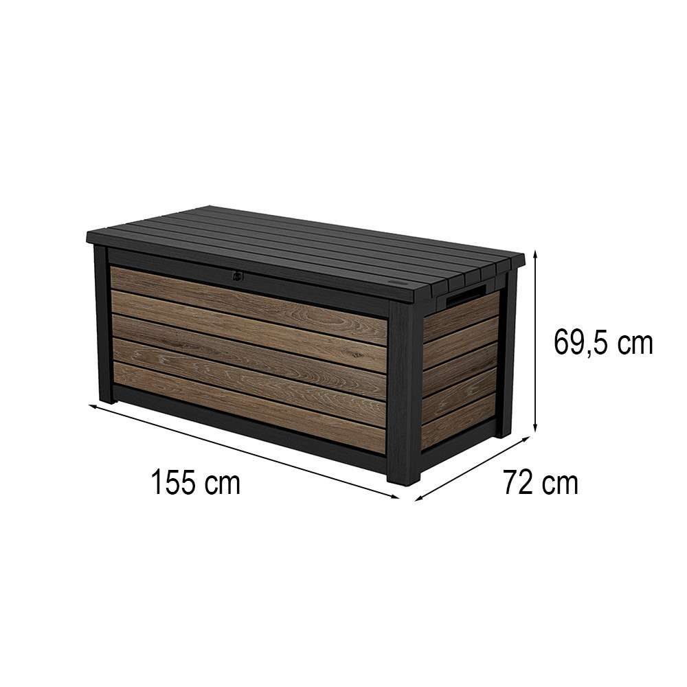 Decocoat műanyag kerti láda 630 L - Image 3